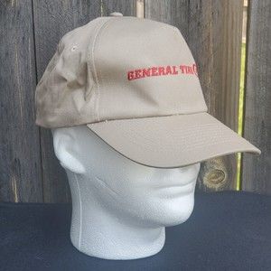 General Tire Baseball Hat Beige Snapback Cap Red Embroidery Toppers Style 2707